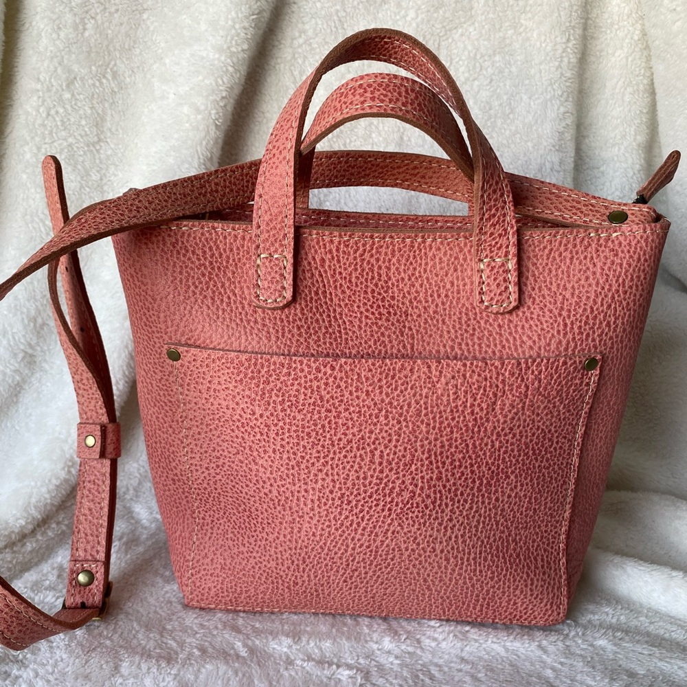 Portland Leather Goods Flamingo Mini Zippered Crossbody Tote